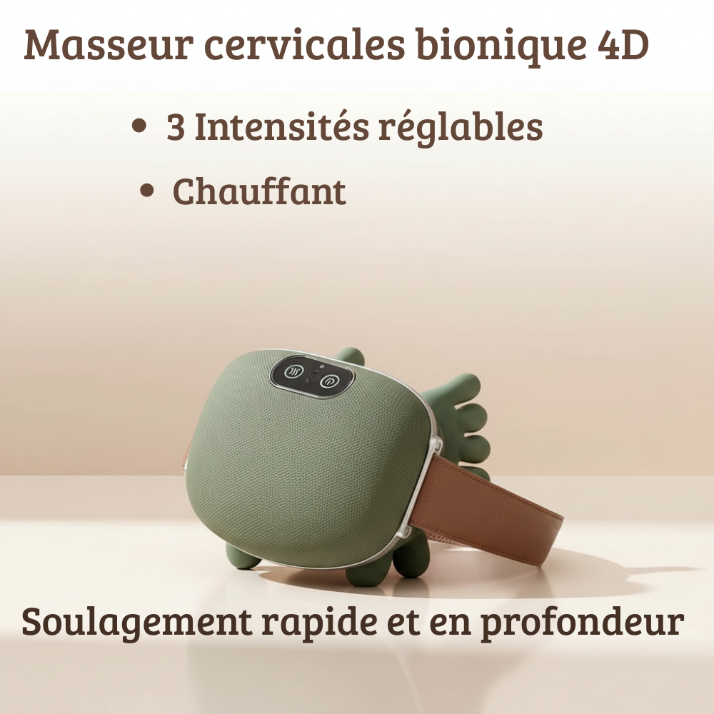 Masseur Cervical Sans Fil 4D – Détente & Relaxation