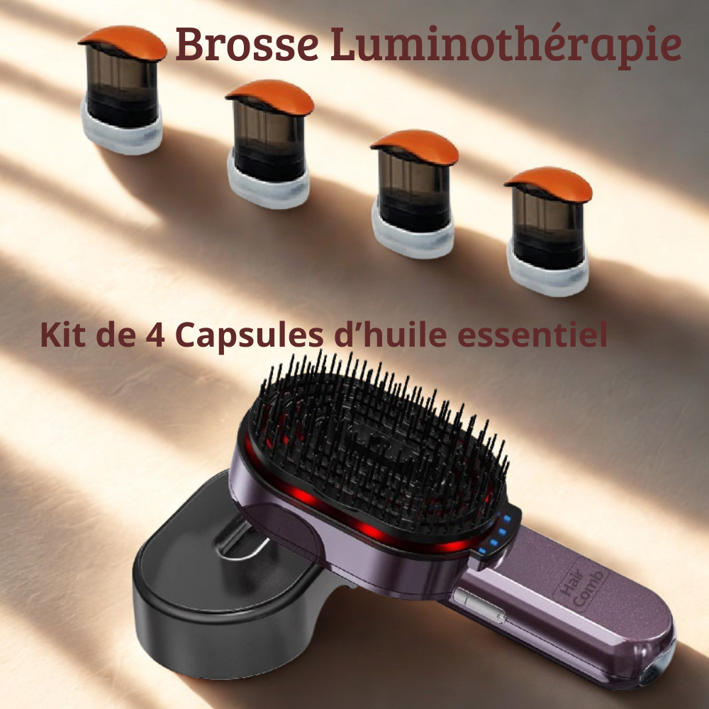 Brosse Thérapie Capillaire – Infrarouge & Diffusion Vapeur d'Huile