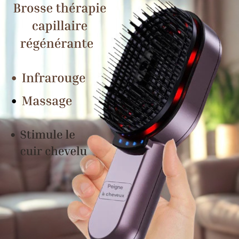 Brosse Thérapie Capillaire – Infrarouge & Diffusion Vapeur d'Huile