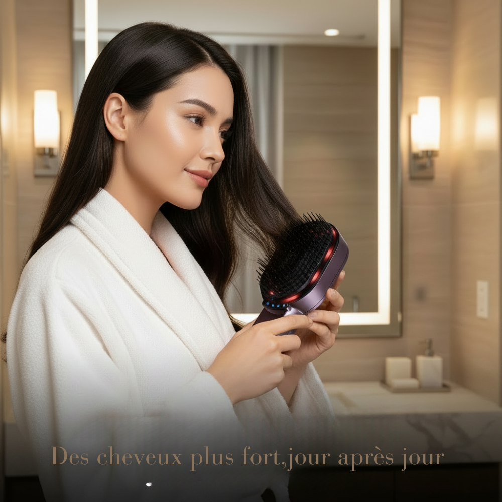 Brosse Thérapie Capillaire – Infrarouge & Diffusion Vapeur d'Huile