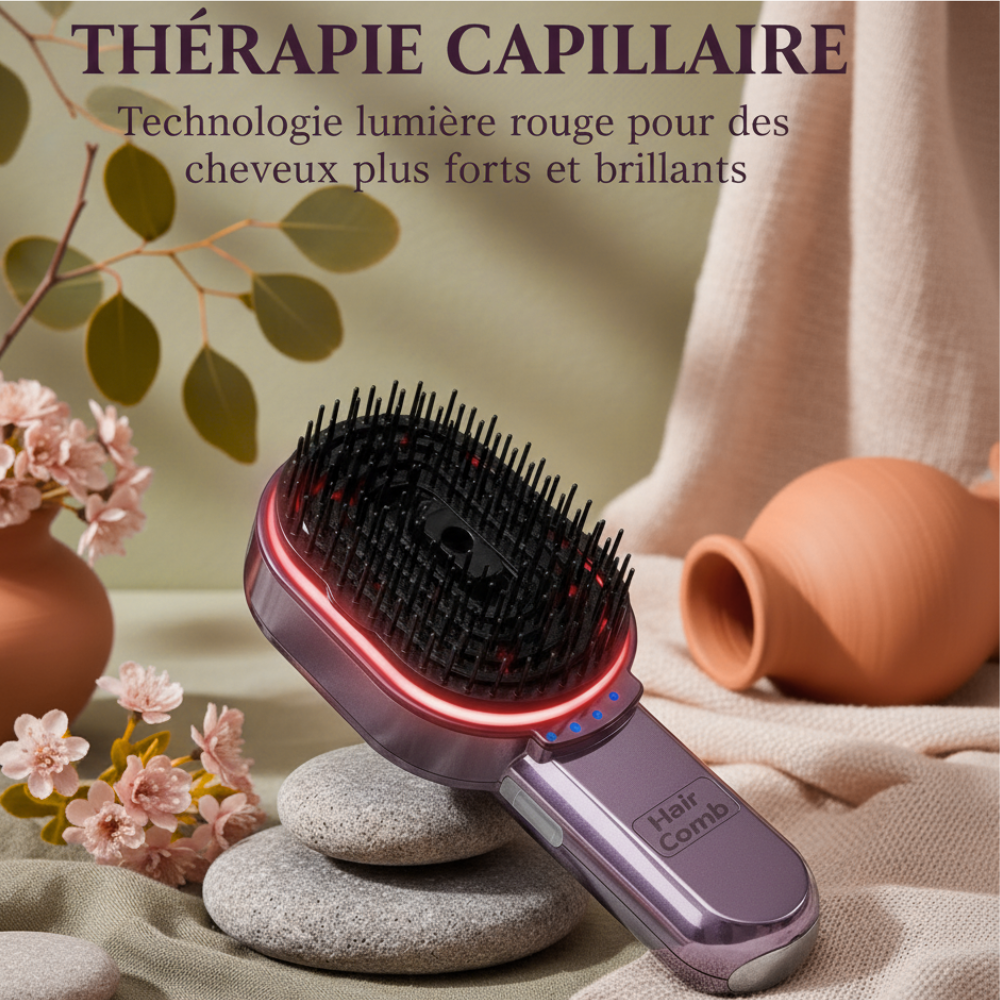 Brosse Thérapie Capillaire – Infrarouge & Diffusion Vapeur d'Huile