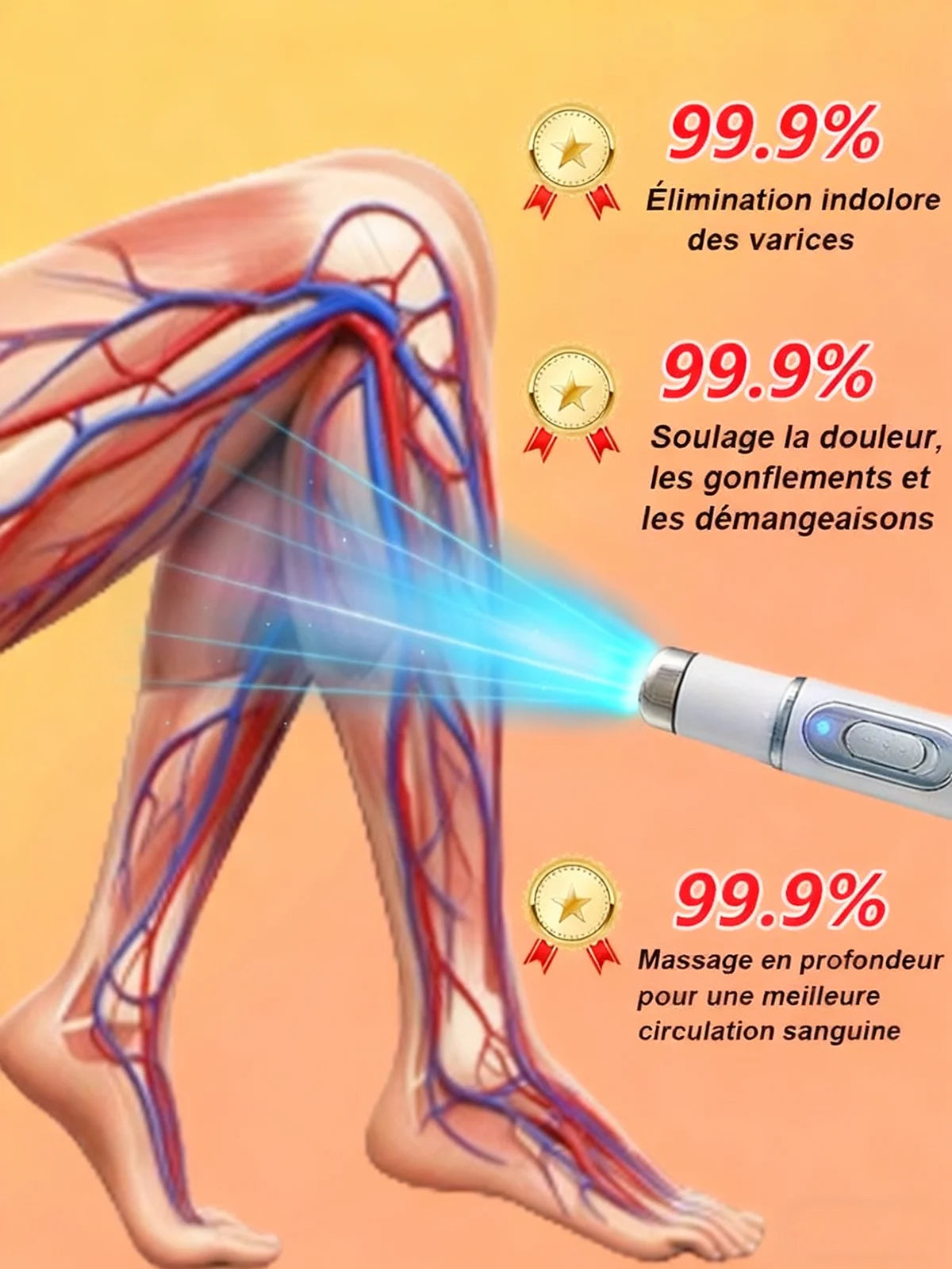 Stylo Laser Anti-Varices - Traitement des Varicosités
