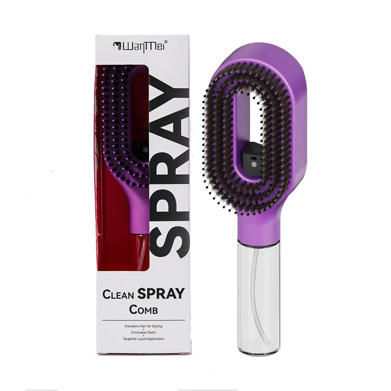 Brosse Spray 2-en-1 – Coiffage Structuré & Soin Personnalisé