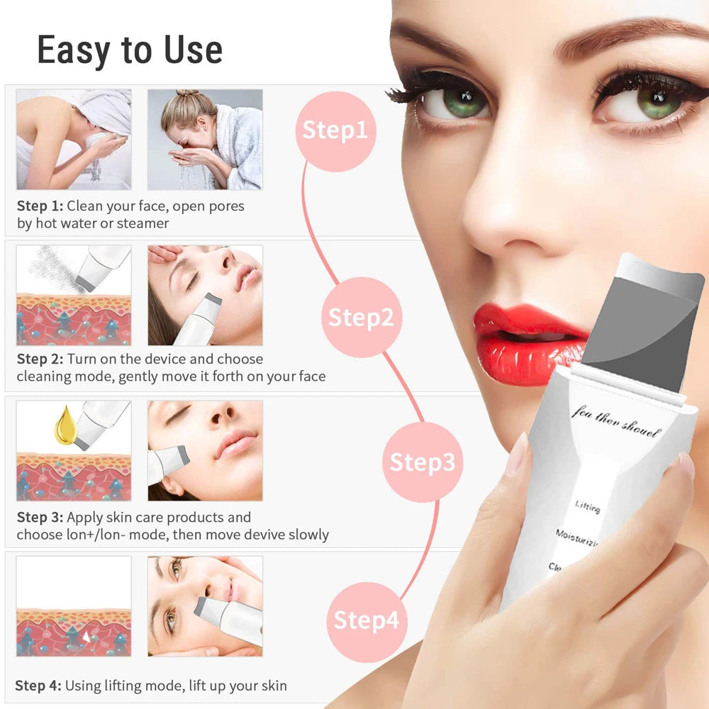 Ultrasonic Cleansing Spatula - Anti-Blackhead & Peeling