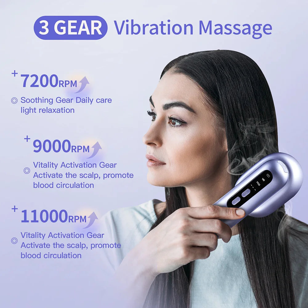 Hair Care Spray Massage Comb Vibration Scalp Massage Hairbrush Head Mass