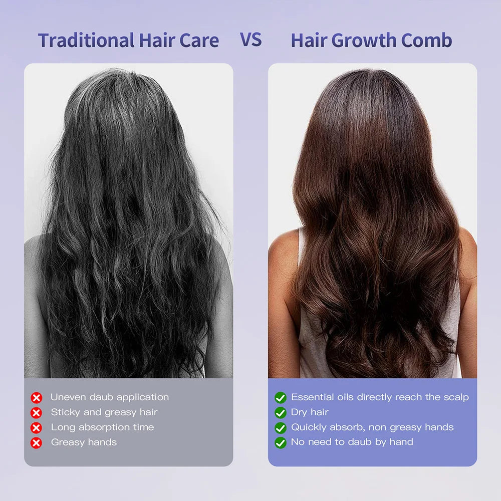 Hair Care Spray Massage Comb Vibration Scalp Massage Hairbrush Head Mass