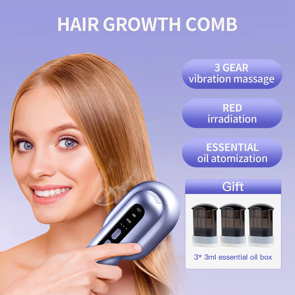 Hair Care Spray Massage Comb Vibration Scalp Massage Hairbrush Head Mass