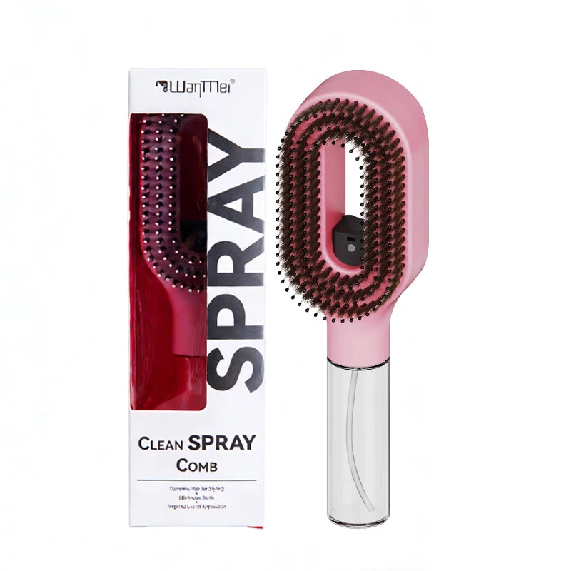 Brosse Spray 2-en-1 – Coiffage Structuré & Soin Personnalisé