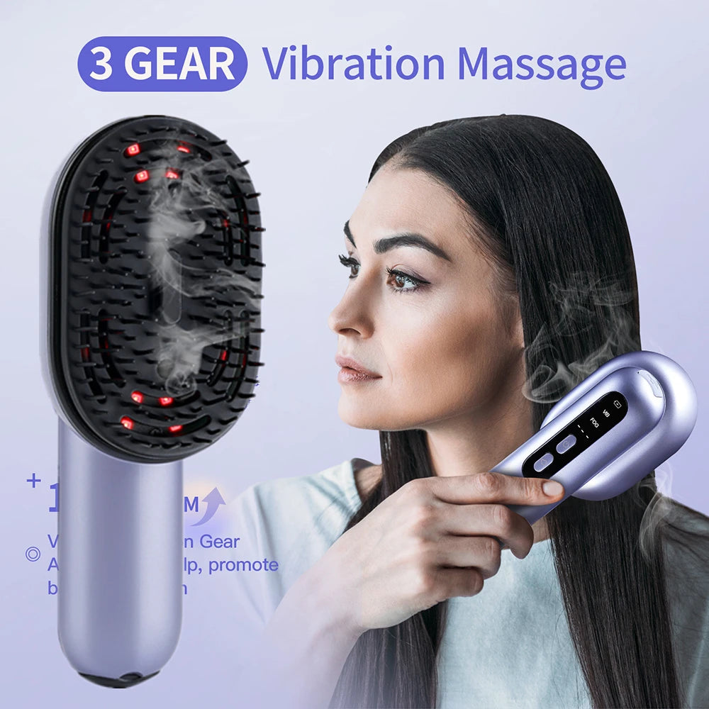 Hair Care Spray Massage Comb Vibration Scalp Massage Hairbrush Head Mass