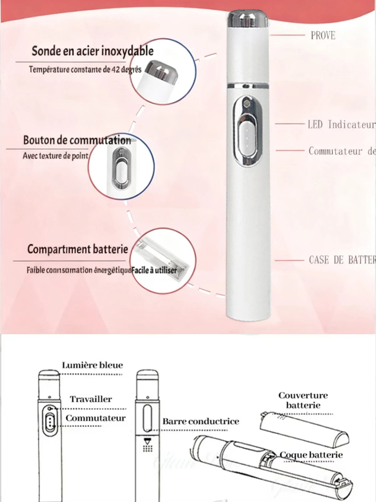 Stylo Laser Anti-Varices - Traitement des Varicosités