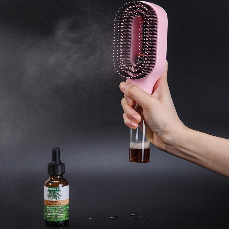 Brosse Spray 2-en-1 – Coiffage Structuré & Soin Personnalisé