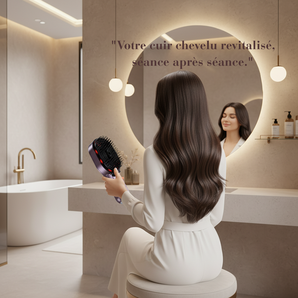 Brosse Thérapie Capillaire – Infrarouge & Diffusion Vapeur d'Huile