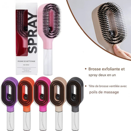 Brosse Spray 2-en-1 – Coiffage Structuré & Soin Personnalisé