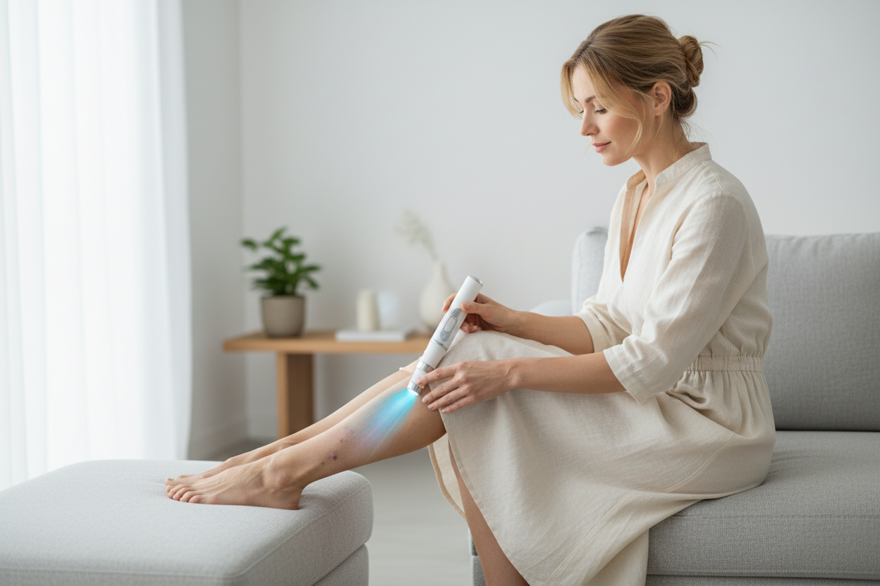 Stylo Laser Anti-Varices - Utilisation à domicile